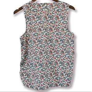 J. Crew Floral-Back Cotton Tank